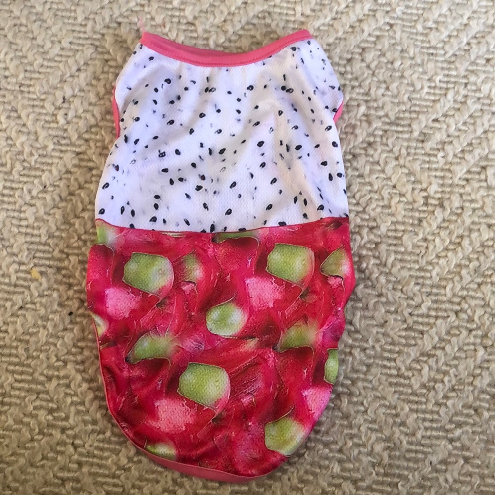 Dragonfruit Print lightweight polyester dog Shirt Size Small